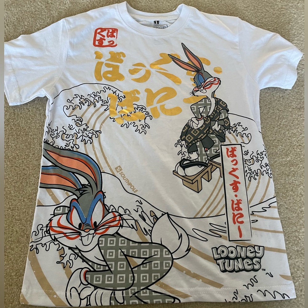 NWOT South Pole Looney Toons. Bugs Bunny White Graphic‎ Tee. Kid S(8)